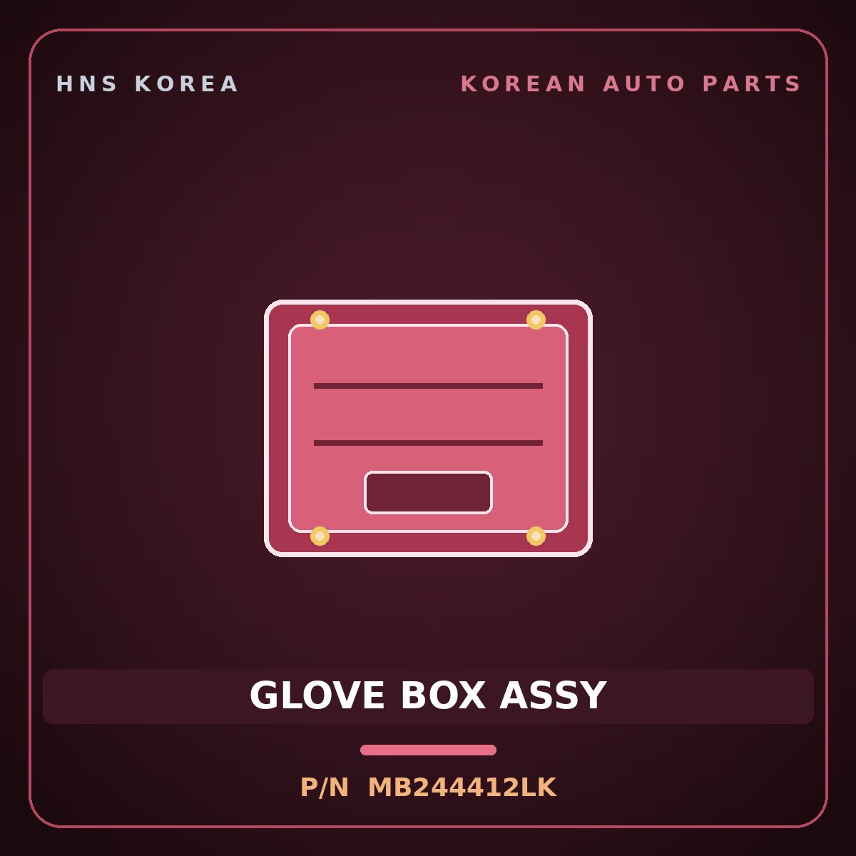 Genuine Mobis GLOVE BOX ASSY MB244412LK for Galloper 1990 HNS Parts Korea
