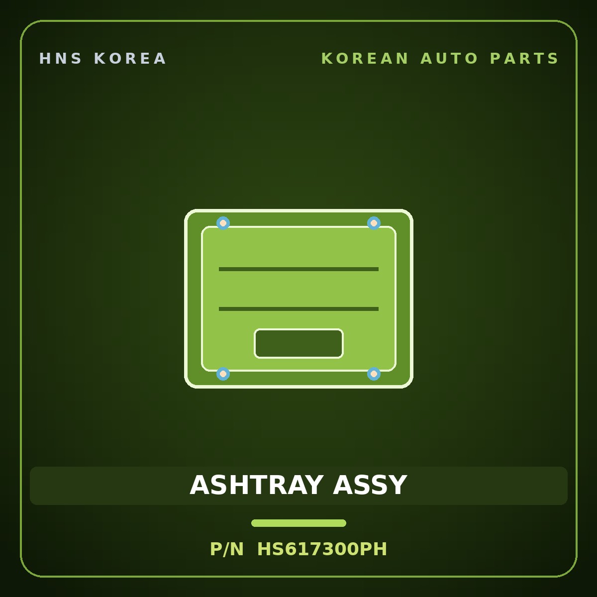 Genuine Mobis ASHTRAY ASSY HS617300PH for Galloper 1990 HNS Parts Korea