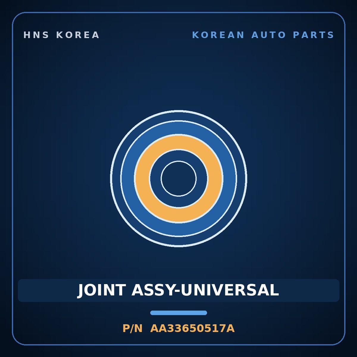 Genuine Mobis JOINT ASSY-UNIVERSAL AA33650517A for Retona 1999 HNS Parts Korea