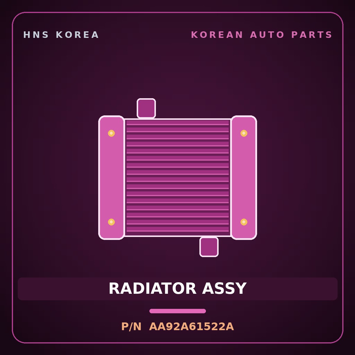 Genuine Mobis RADIATOR ASSY AA92A61522A for Granbird 2001 HNS Parts Korea