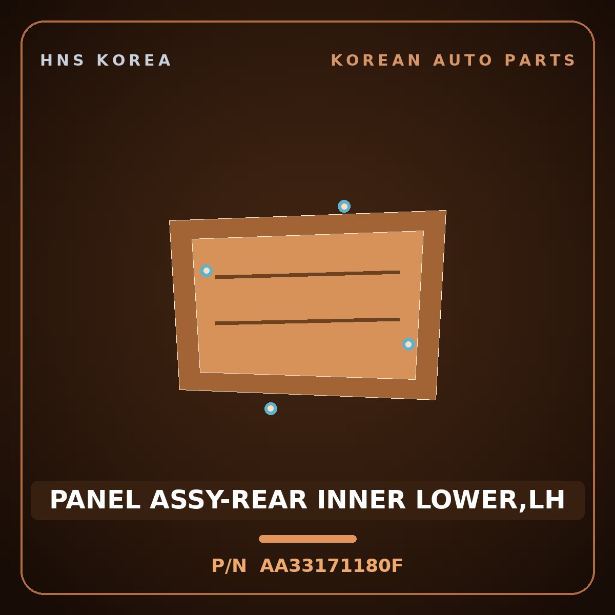 Genuine Mobis PANEL ASSY-REAR INNER LOWER,LH AA33171180F for Retona 1999 HNS Parts Korea
