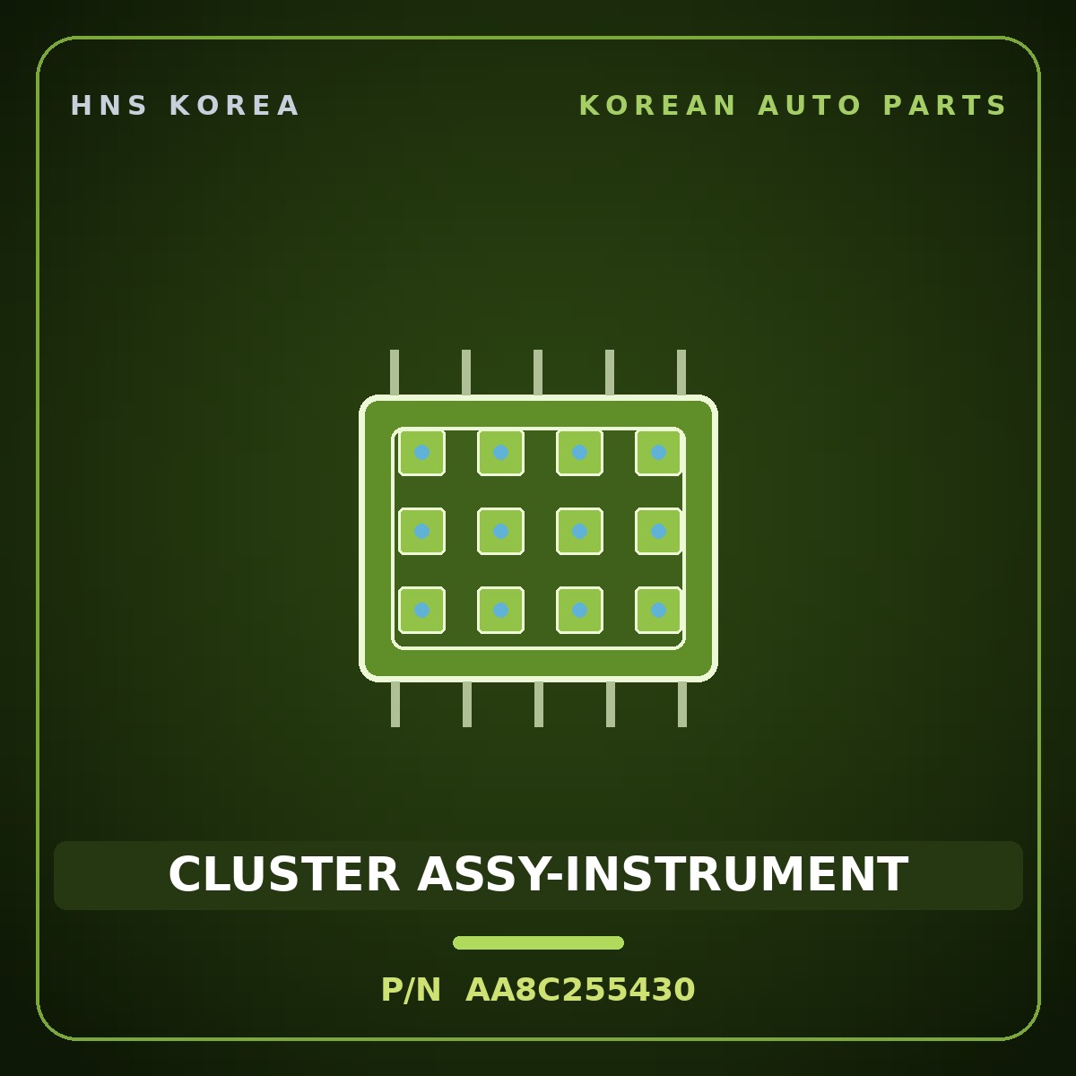 Genuine Mobis CLUSTER ASSY-INSTRUMENT AA8C255430 for Power Combi 1998 HNS Parts Korea