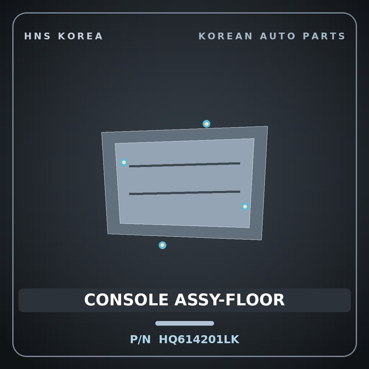 Genuine Mobis CONSOLE ASSY-FLOOR HQ614201LK for Galloper 1990 HNS Parts Korea