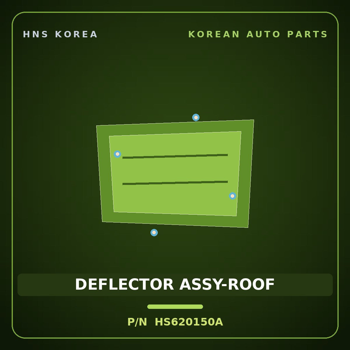 Genuine Mobis DEFLECTOR ASSY-ROOF HS620150A for Galloper 1990 HNS Parts Korea