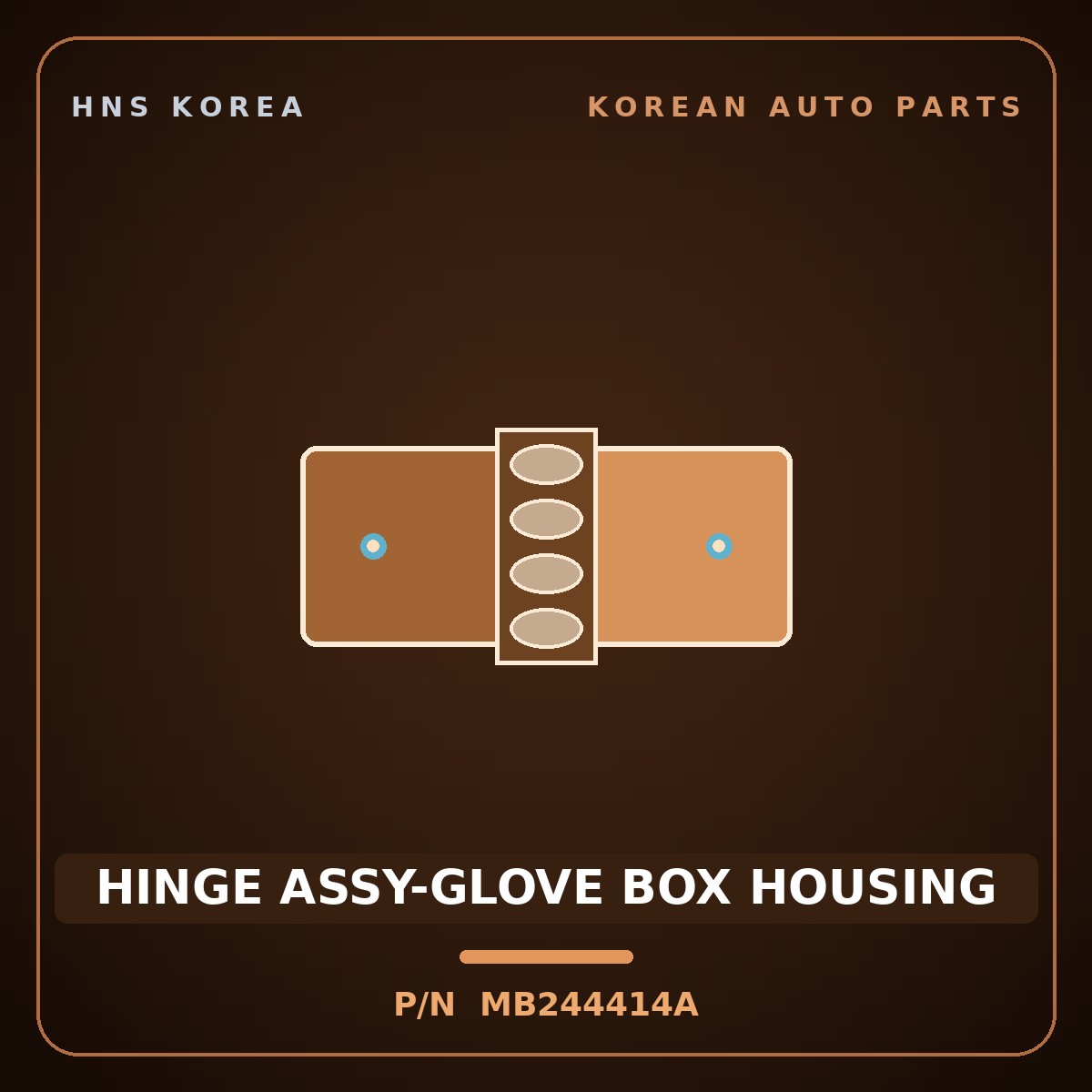 Genuine Mobis HINGE ASSY-GLOVE BOX HOUSING MB244414A for Galloper 1990 HNS Parts Korea