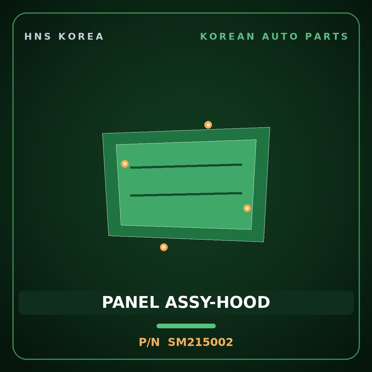 Genuine Mobis PANEL ASSY-HOOD SM215002 for Galloper 1990 HNS Parts Korea