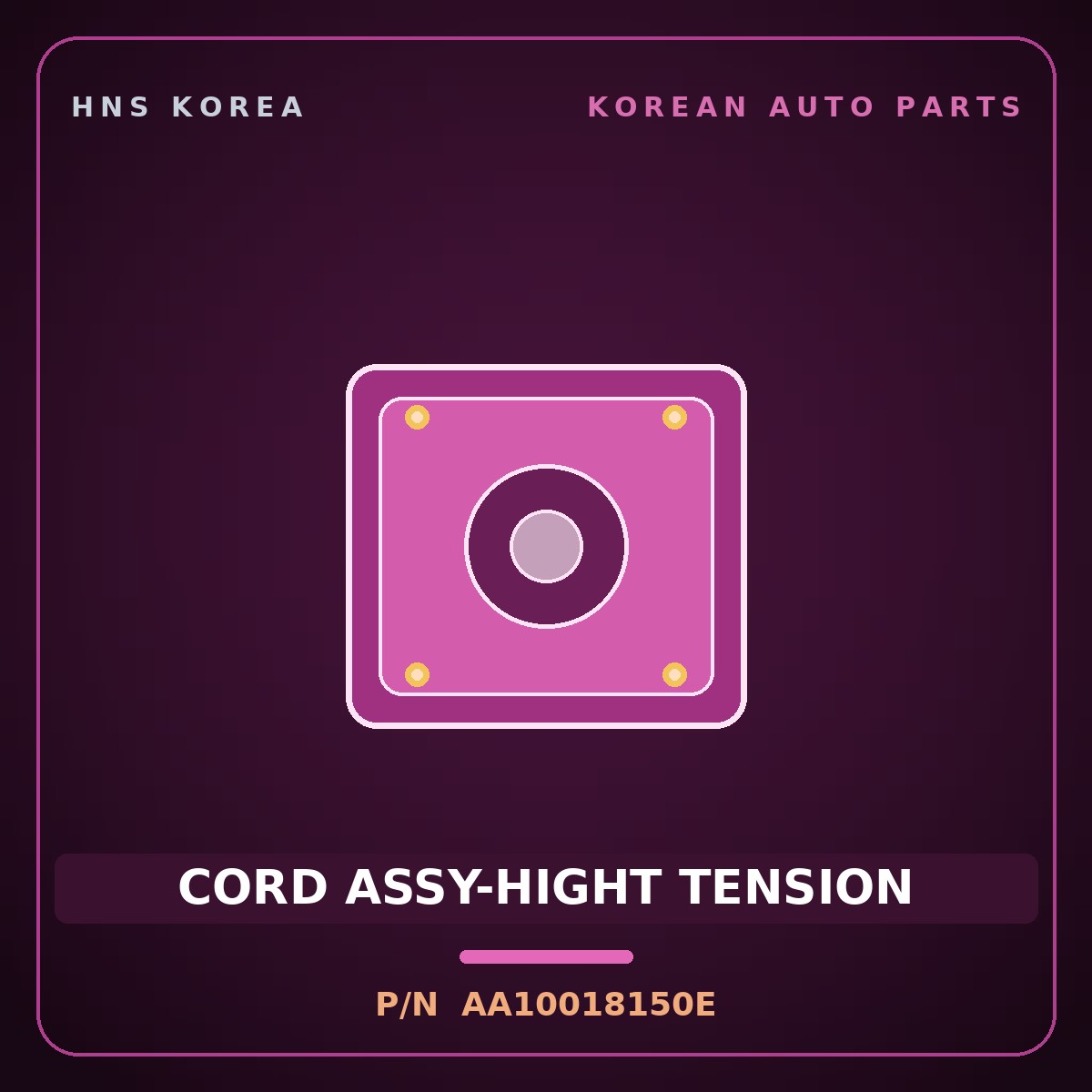 Genuine Mobis CORD ASSY-HIGHT TENSION AA10018150E for Towner 2000 HNS Parts Korea