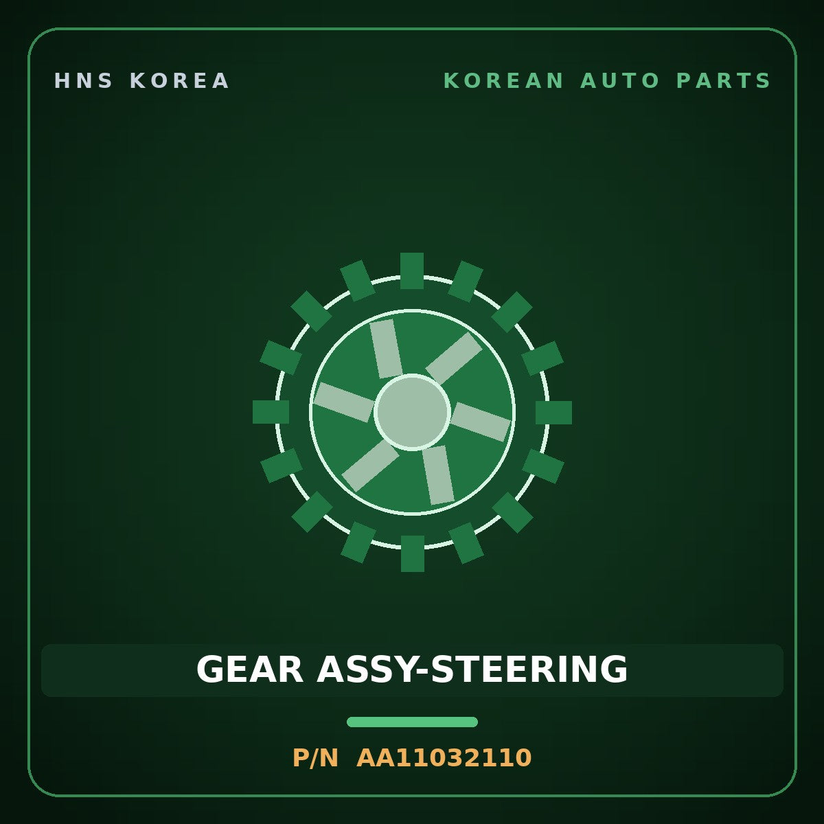 Genuine Mobis GEAR ASSY-STEERING AA11032110 for Towner 2000 HNS Parts Korea