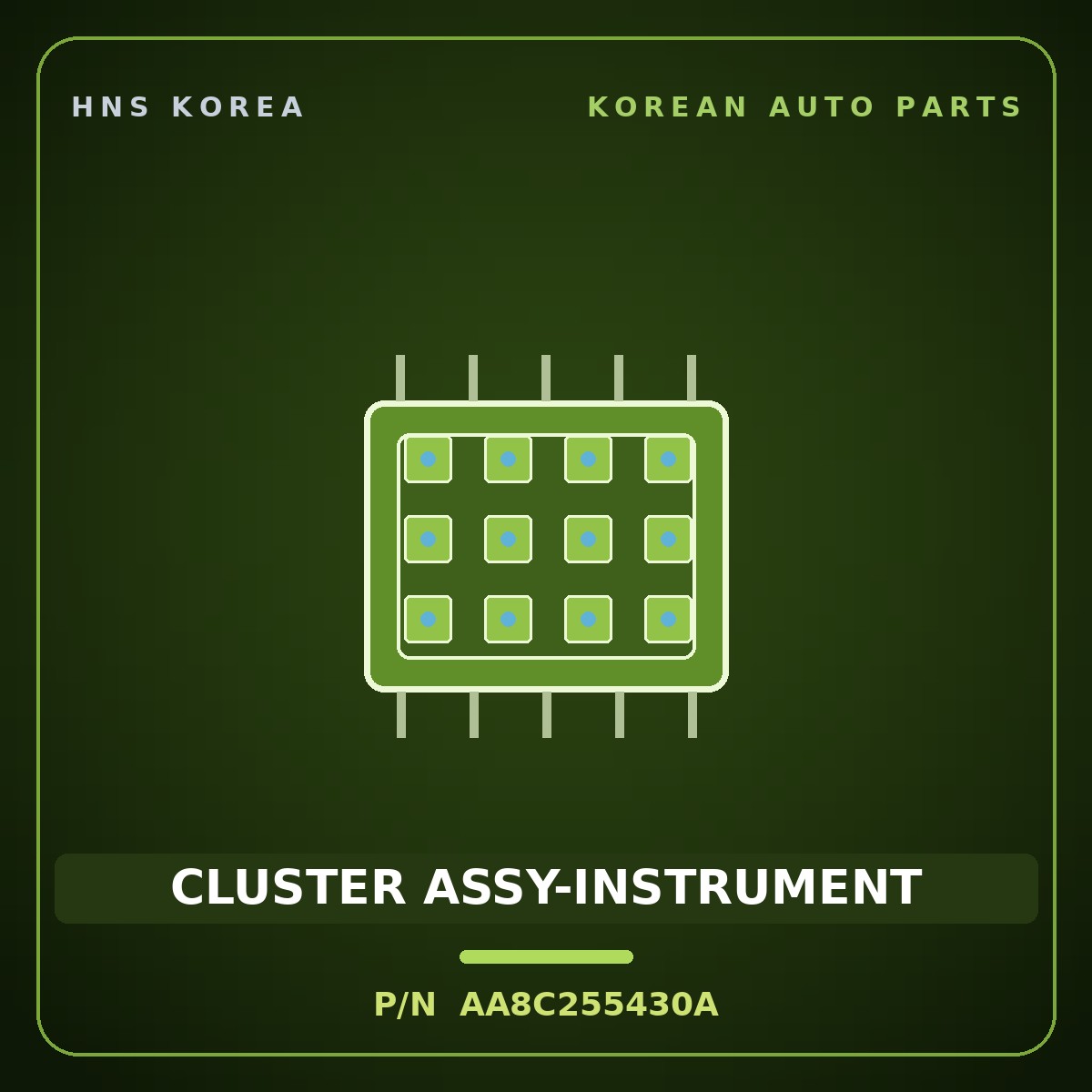 Genuine Mobis CLUSTER ASSY-INSTRUMENT AA8C255430A for Power Combi 1998 HNS Parts Korea