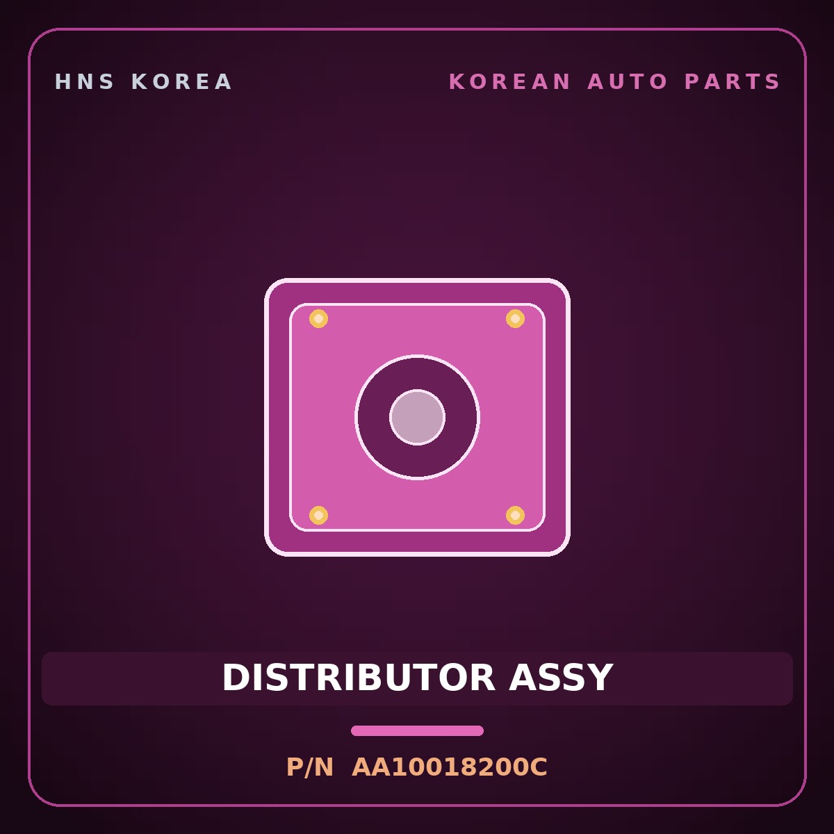 Genuine Mobis DISTRIBUTOR ASSY AA10018200C for Towner 2000 HNS Parts Korea