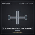 Genuine Mobis CROSSMEMBER ASSY-FR SEAT,LH MB250019B for Galloper 1990 HNS Parts Korea