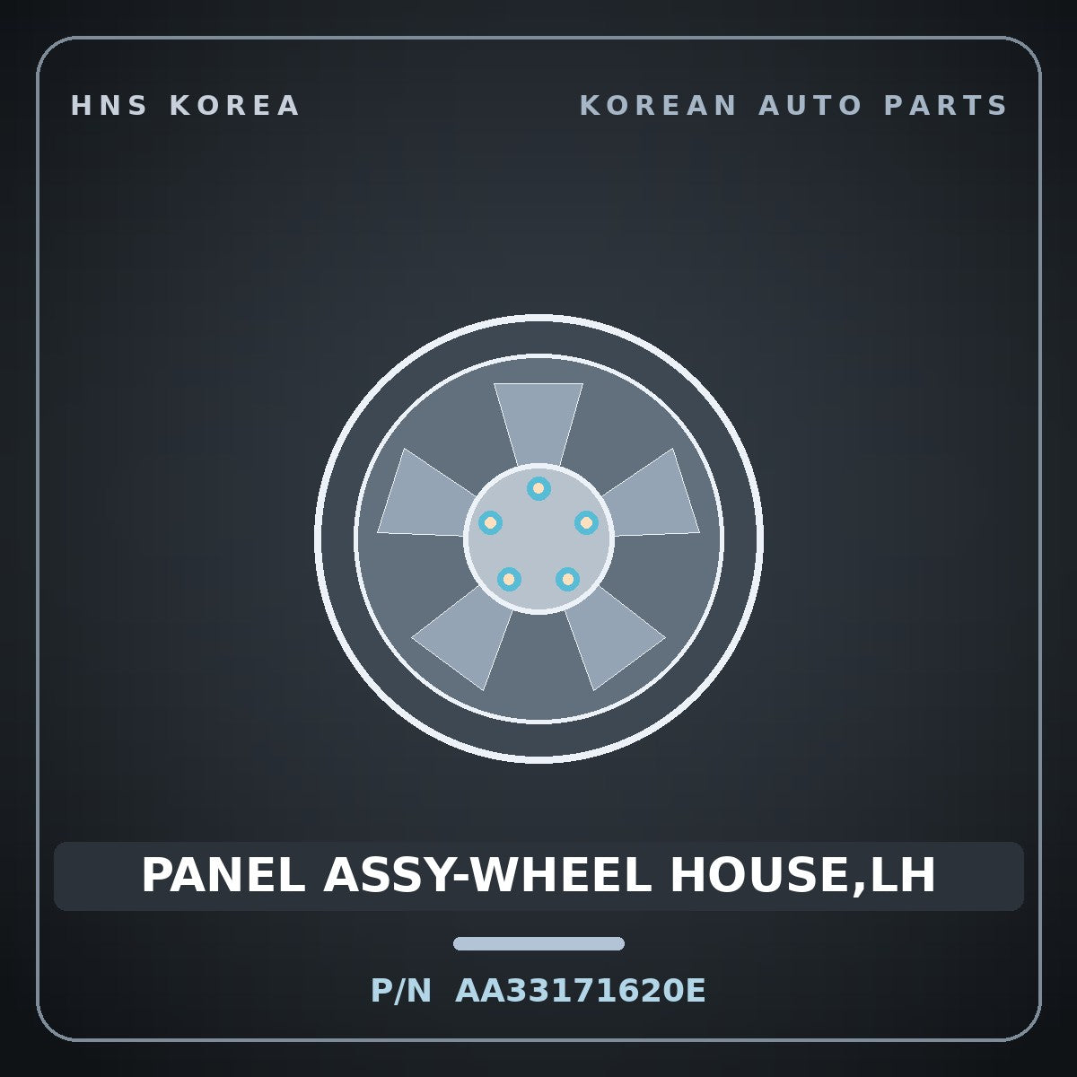 Genuine Mobis PANEL ASSY-WHEEL HOUSE,LH AA33171620E for Retona 1999 HNS Parts Korea