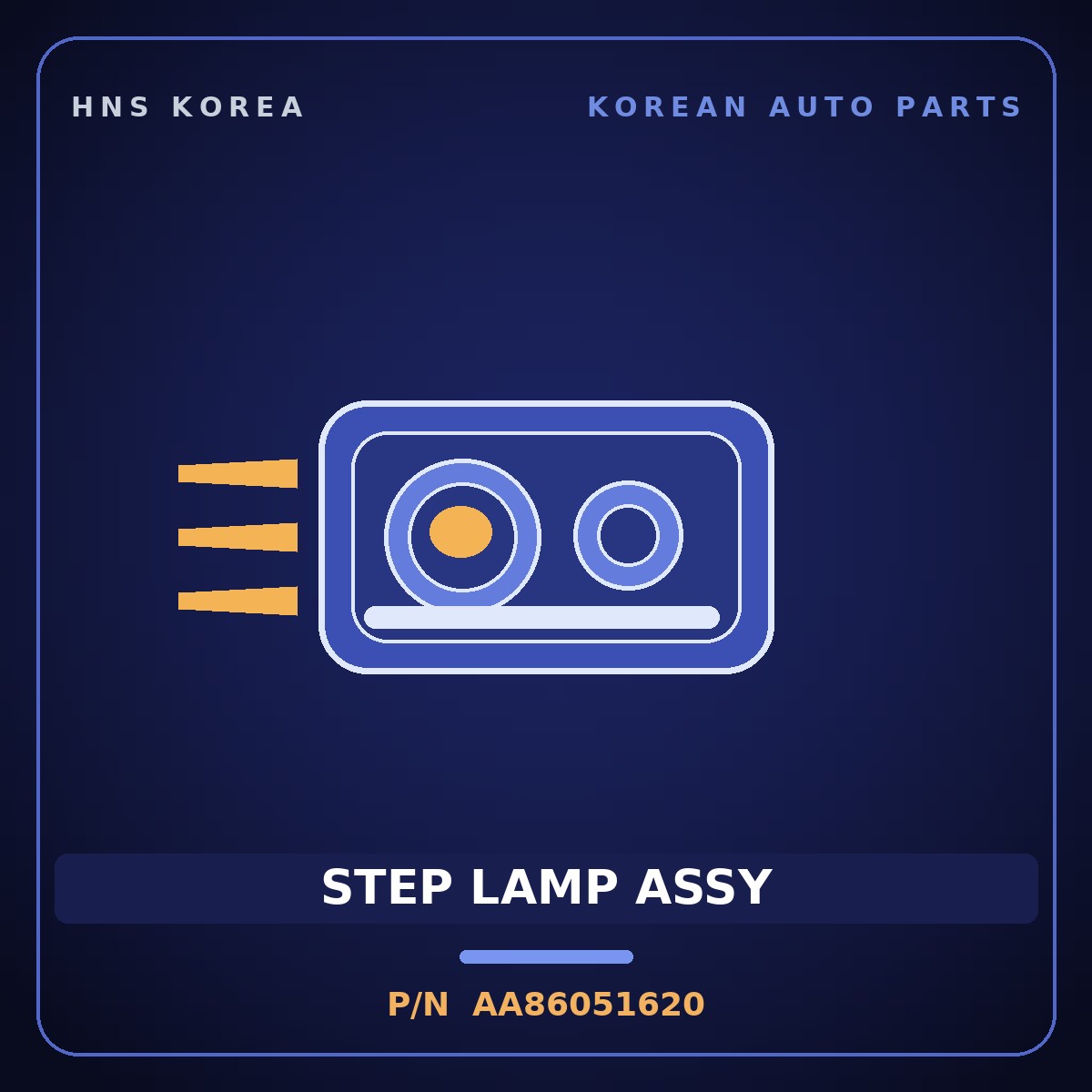 Genuine Mobis STEP LAMP ASSY AA86051620 for Power Combi 1998 HNS Parts Korea