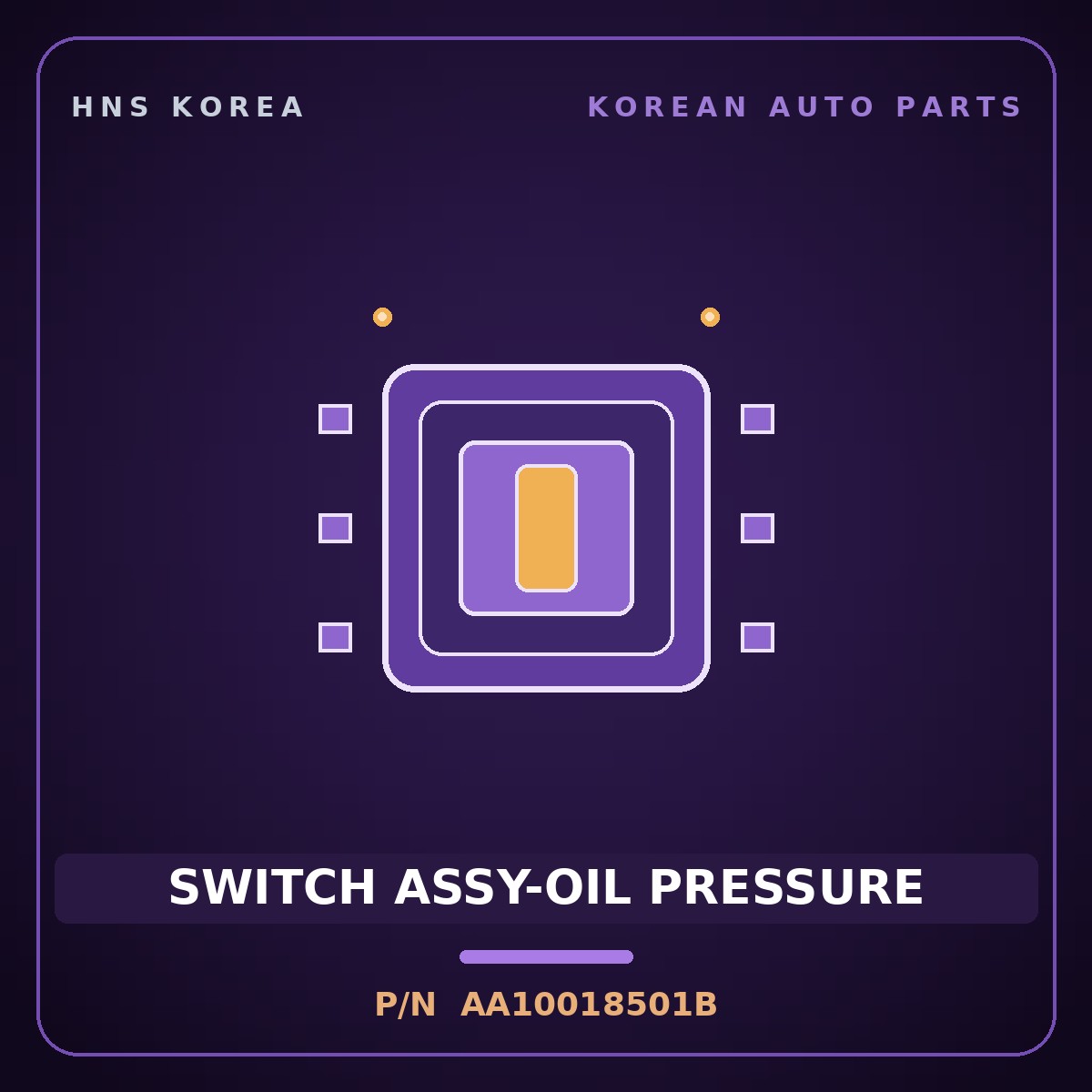Genuine Mobis SWITCH ASSY-OIL PRESSURE AA10018501B for Towner 2000 HNS Parts Korea