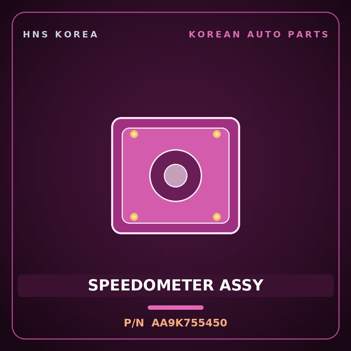 Genuine Mobis SPEEDOMETER ASSY AA9K755450 for Granbird 2001 HNS Parts Korea