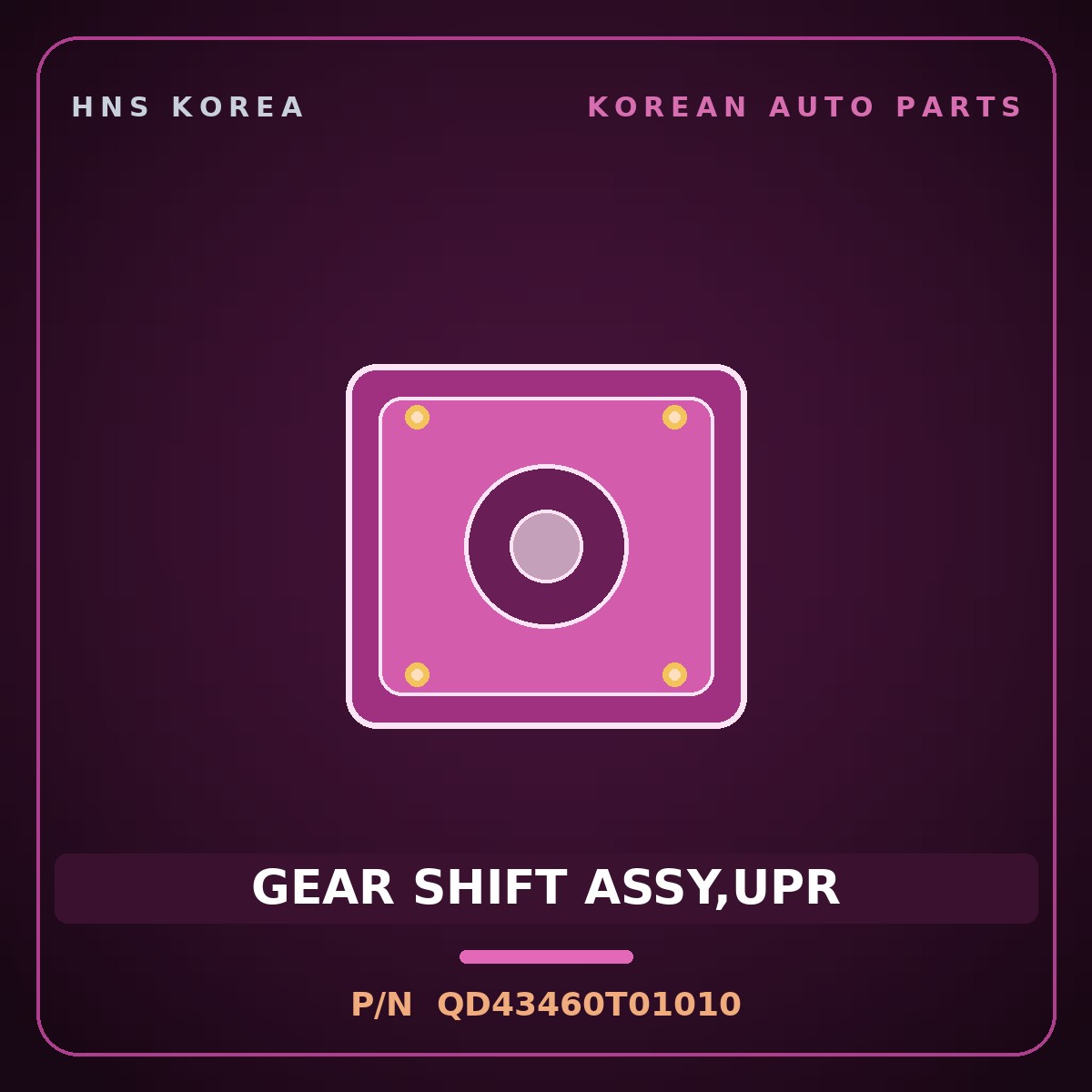 Genuine Mobis GEAR SHIFT ASSY,UPR QD43460T01010 for Aero City 2008 HNS Parts Korea