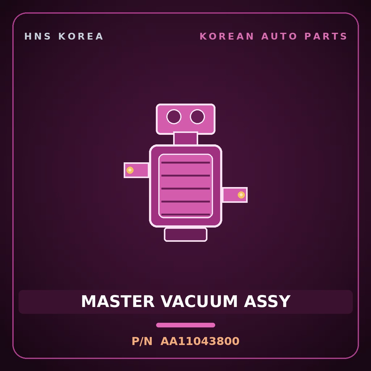 Genuine Mobis MASTER VACUUM ASSY AA11043800 for Towner 2000 HNS Parts Korea