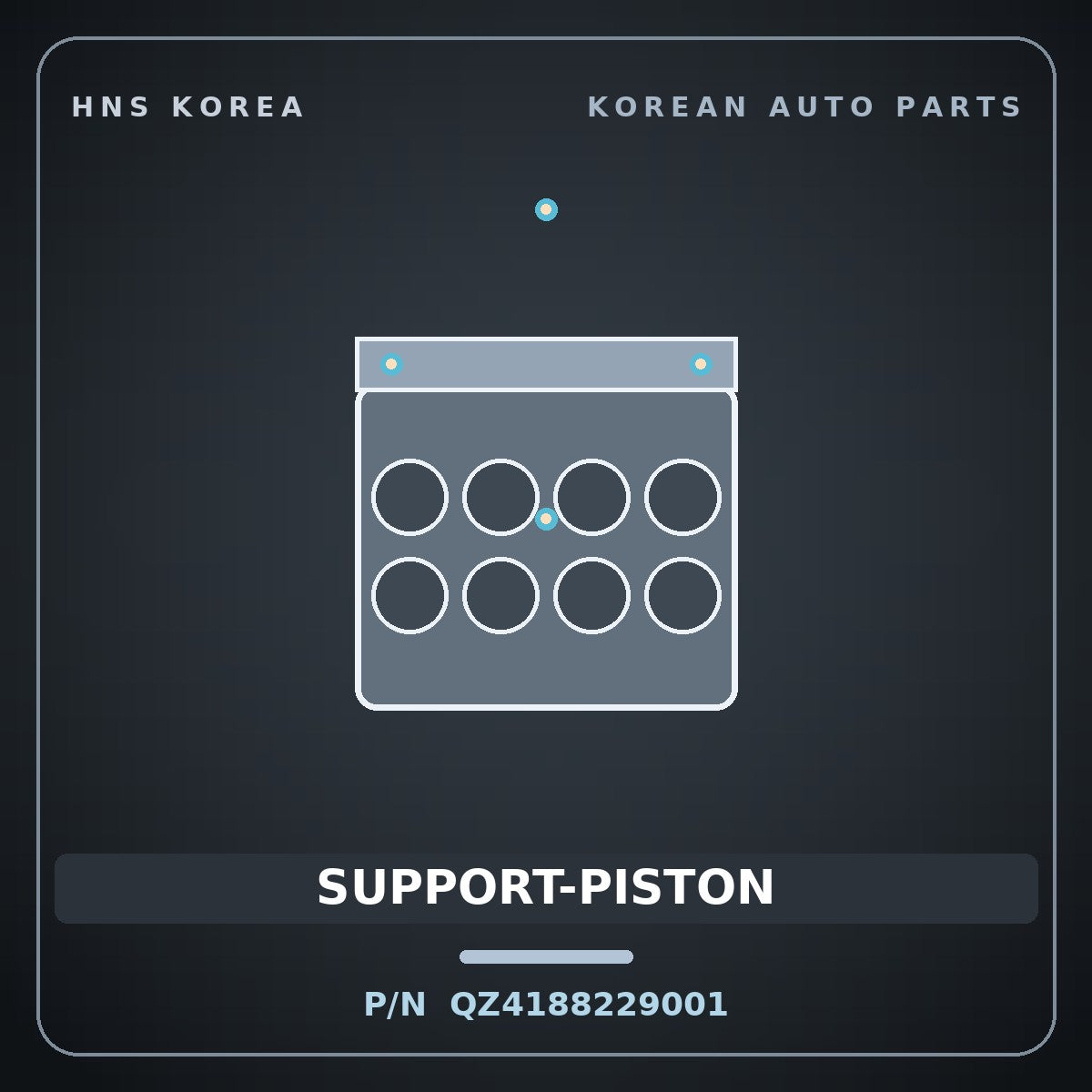Genuine Mobis SUPPORT-PISTON QZ4188229001 for Aero City 2006 HNS Parts Korea