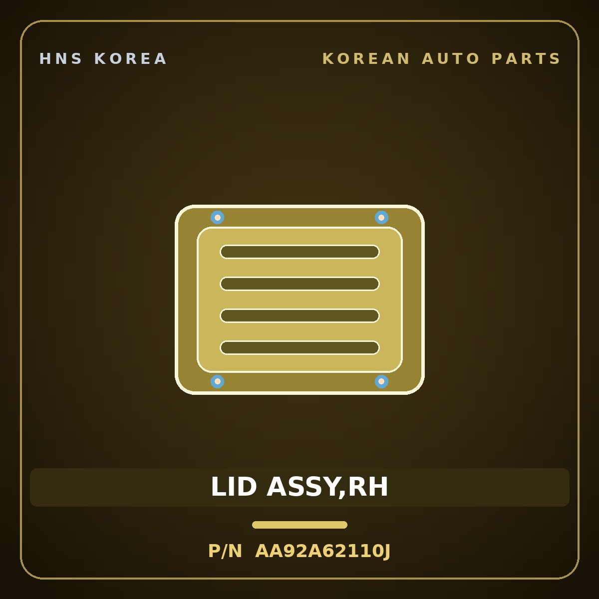 Genuine Mobis LID ASSY,RH AA92A62110J for Granbird 2001 HNS Parts Korea
