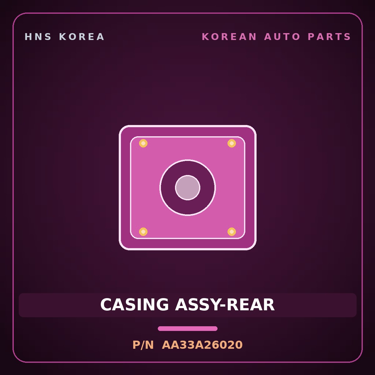 Genuine Mobis CASING ASSY-REAR AA33A26020 for Retona 1999 HNS Parts Korea