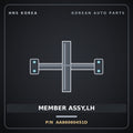 Genuine Mobis MEMBER ASSY,LH AA86060451D for Power Combi 1998 HNS Parts Korea