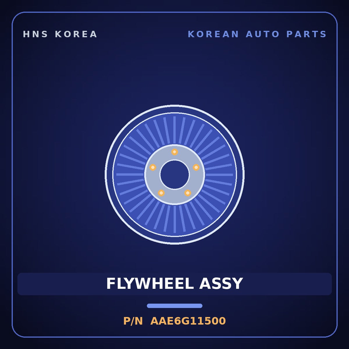 Genuine Mobis FLYWHEEL ASSY AAE6G11500 for 8-Ton Truck 2000 HNS Parts Korea