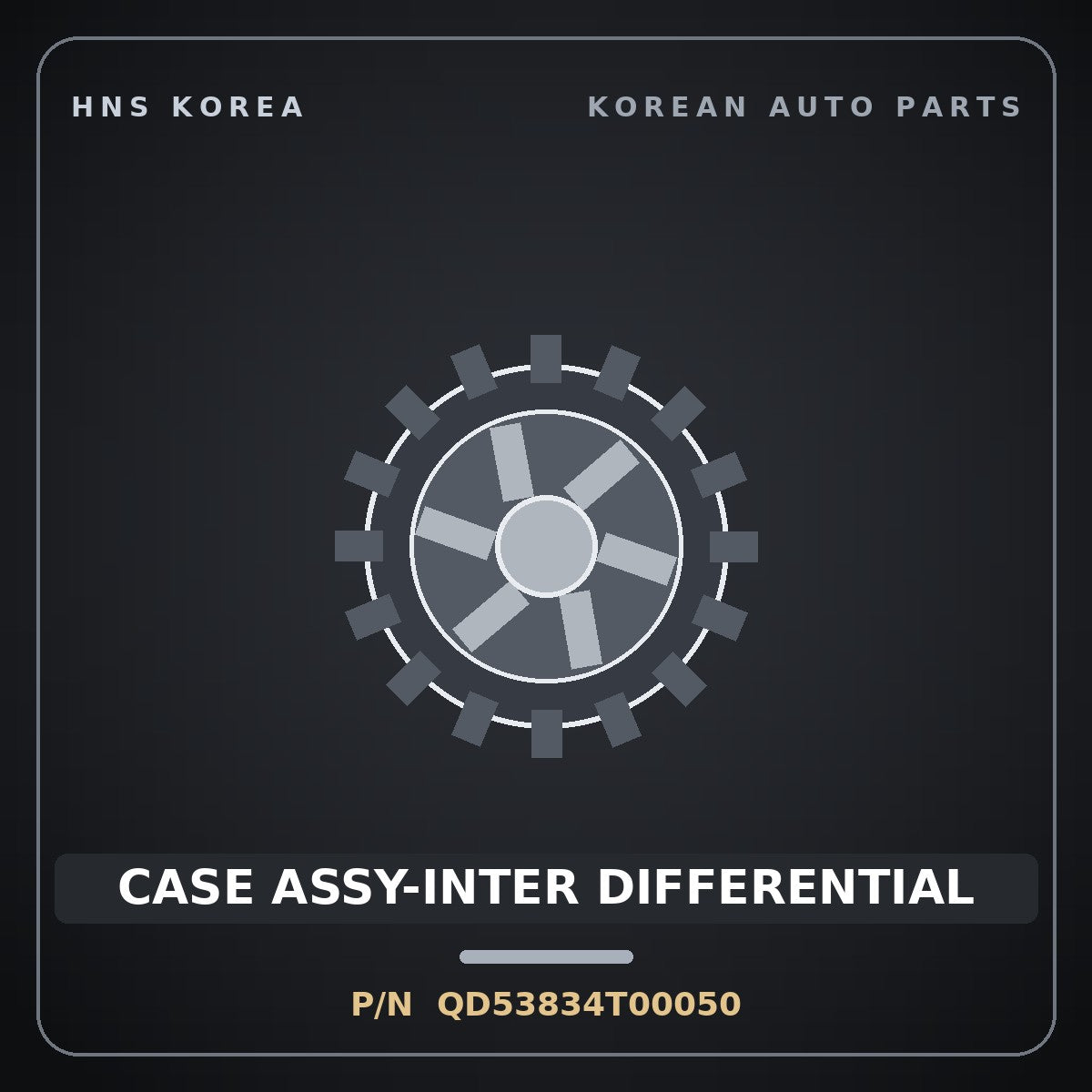 Genuine Mobis CASE ASSY-INTER DIFFERENTIAL QD53834T00050 for Trago 2006 HNS Parts Korea
