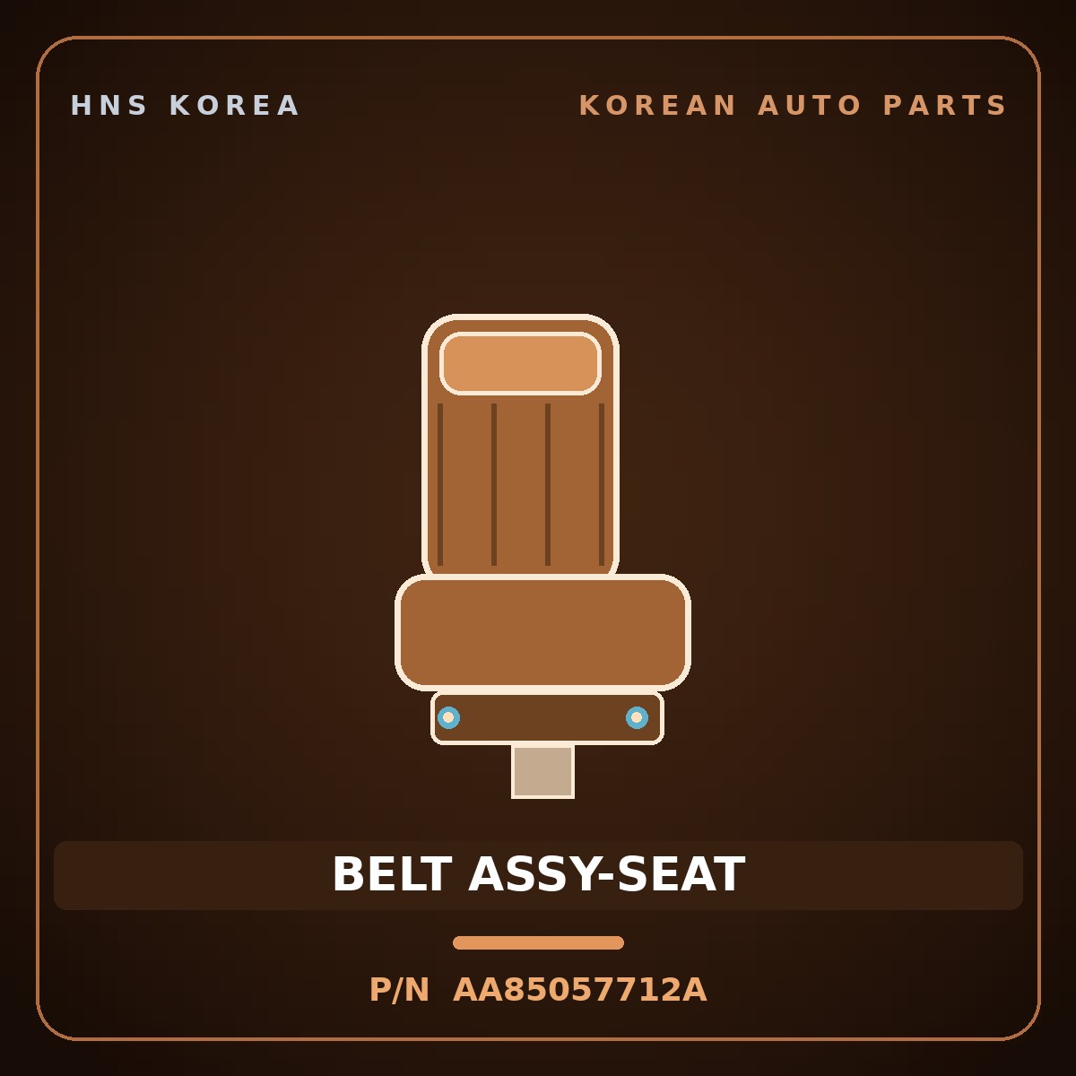 Genuine Mobis BELT ASSY-SEAT AA85057712A for Power Combi 1998 HNS Parts Korea