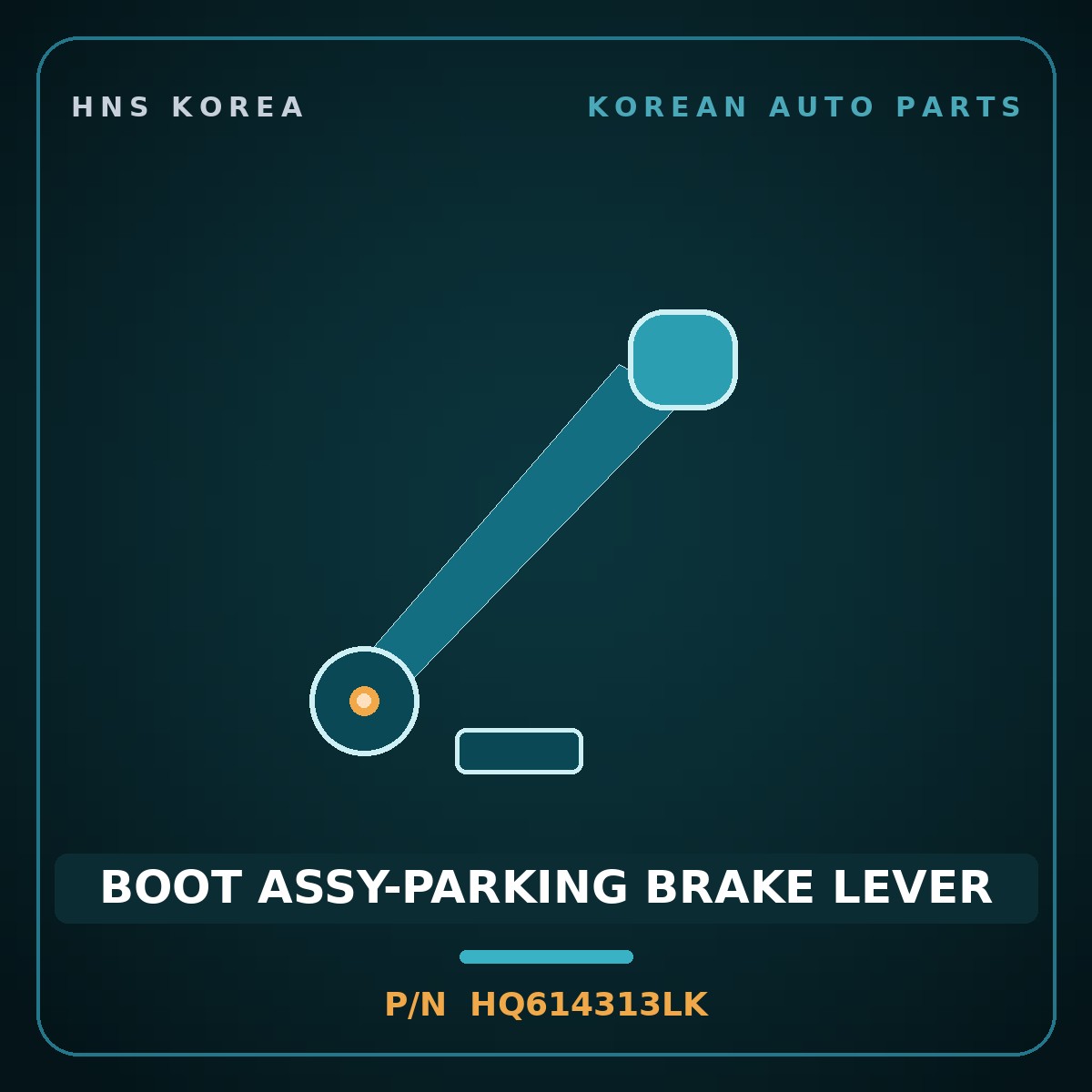 Genuine Mobis BOOT ASSY-PARKING BRAKE LEVER HQ614313LK for Galloper 1990 HNS Parts Korea