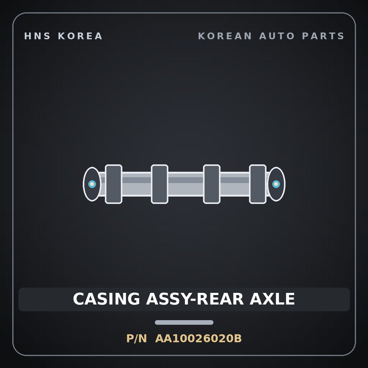 Genuine Mobis CASING ASSY-REAR AXLE AA10026020B for Towner 2000 HNS Parts Korea
