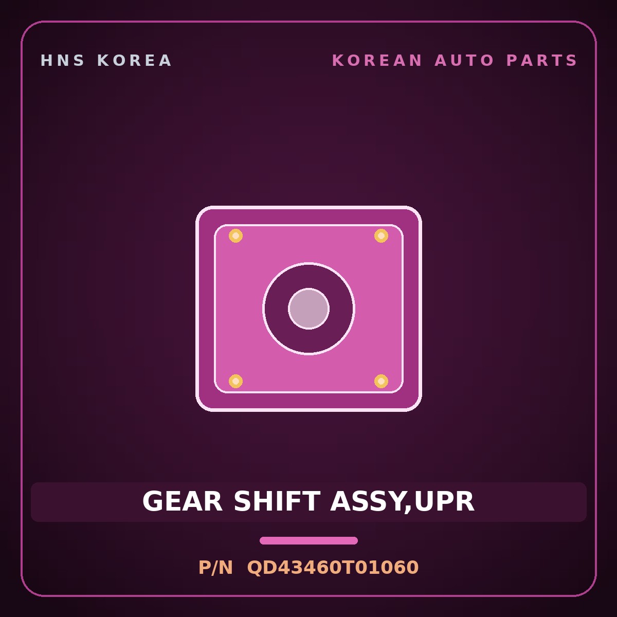 Genuine Mobis GEAR SHIFT ASSY,UPR QD43460T01060 for County 2008 HNS Parts Korea