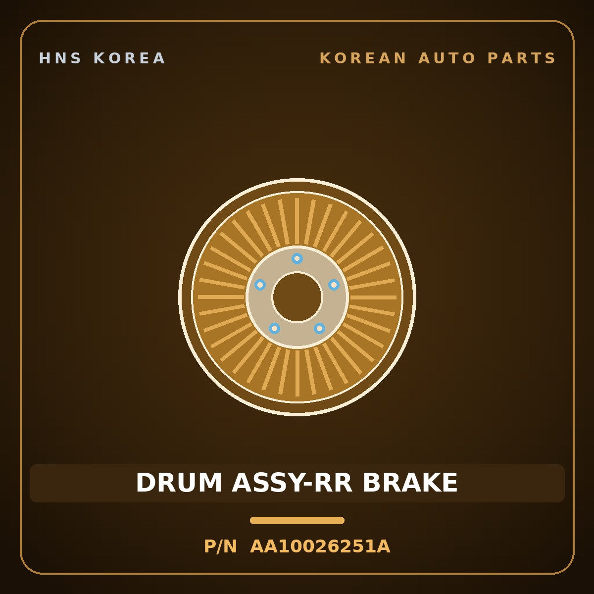 Genuine Mobis DRUM ASSY-RR BRAKE AA10026251A for Towner 2000 HNS Parts Korea