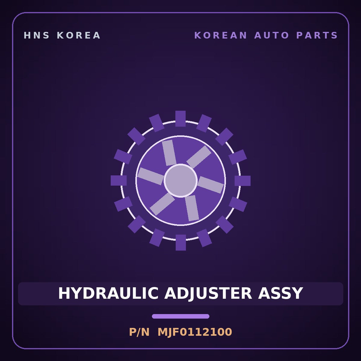 Genuine Mobis HYDRAULIC ADJUSTER ASSY MJF0112100 for Cerato 1997 HNS Parts Korea
