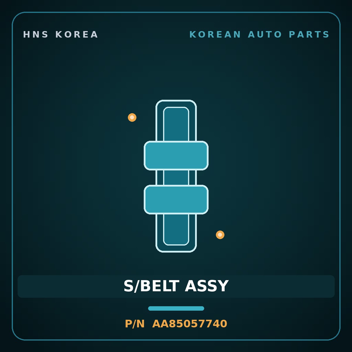 Genuine Mobis S/BELT ASSY AA85057740 for Power Combi 1998 HNS Parts Korea