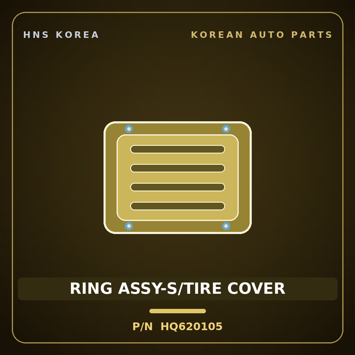 Genuine Mobis RING ASSY-S/TIRE COVER HQ620105 for Galloper 1990 HNS Parts Korea