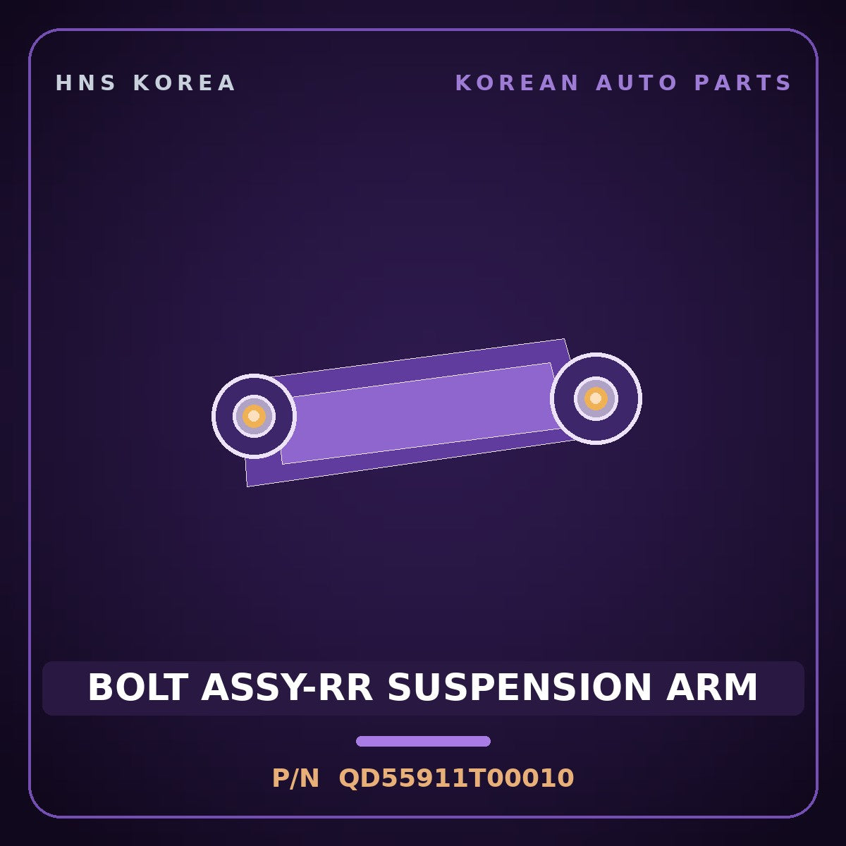 Genuine Mobis BOLT ASSY-RR SUSPENSION ARM QD55911T00010 for Aero City 2008 HNS Parts Korea