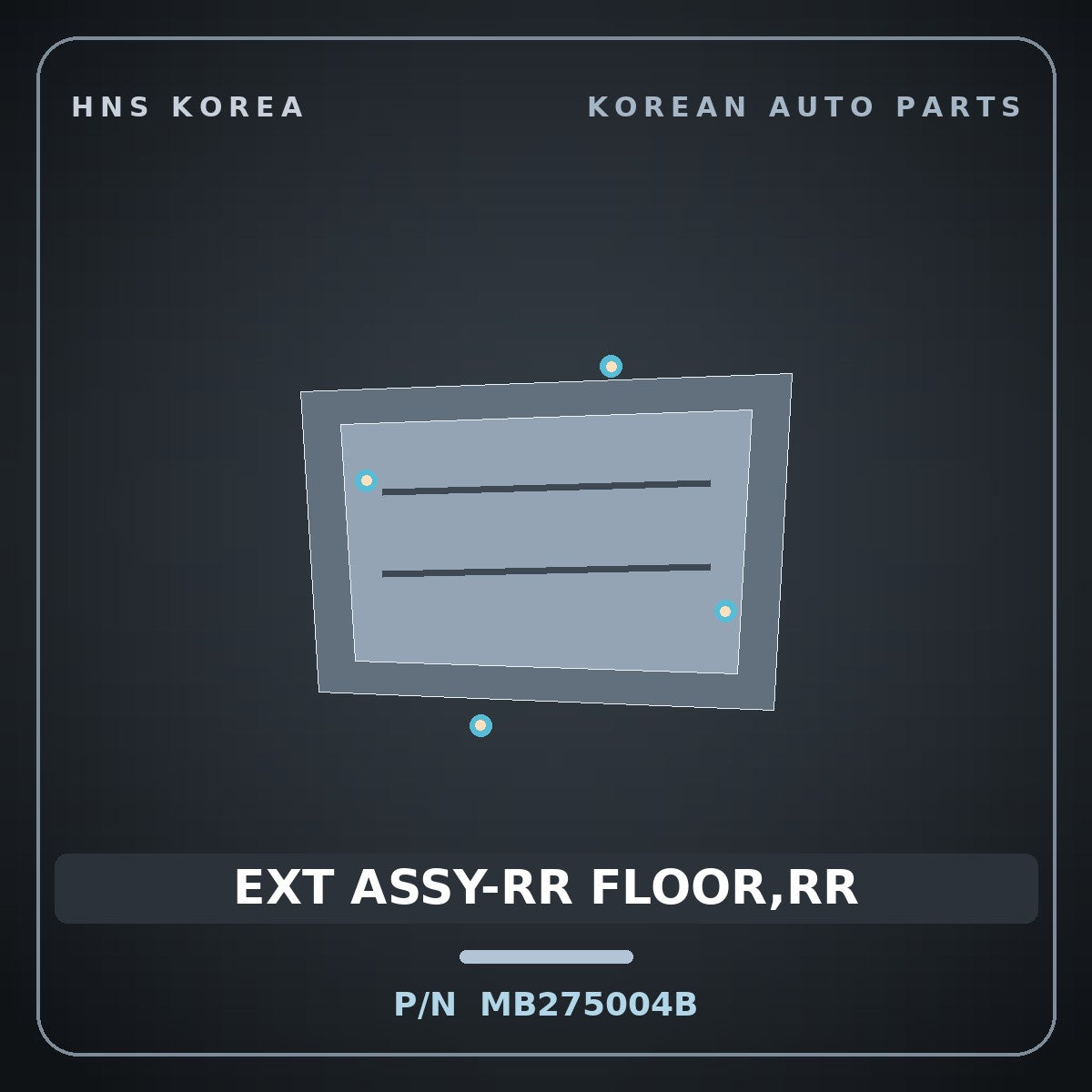 Genuine Mobis EXT ASSY-RR FLOOR,RR MB275004B for Galloper 1990 HNS Parts Korea