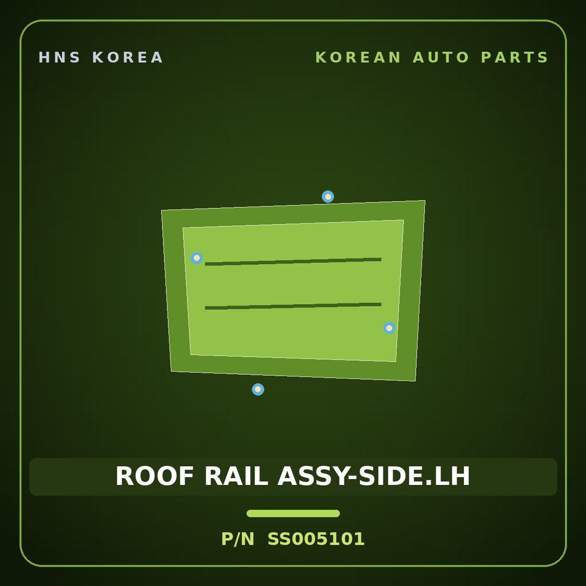 Genuine Mobis ROOF RAIL ASSY-SIDE.LH SS005101 for Galloper 1998 HNS Parts Korea