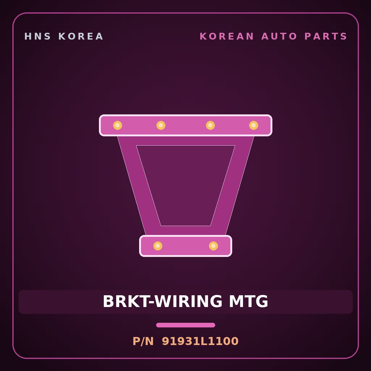 Genuine Mobis BRKT-WIRING MTG 91931L1100 for Elantra 2019 HNS Parts Korea