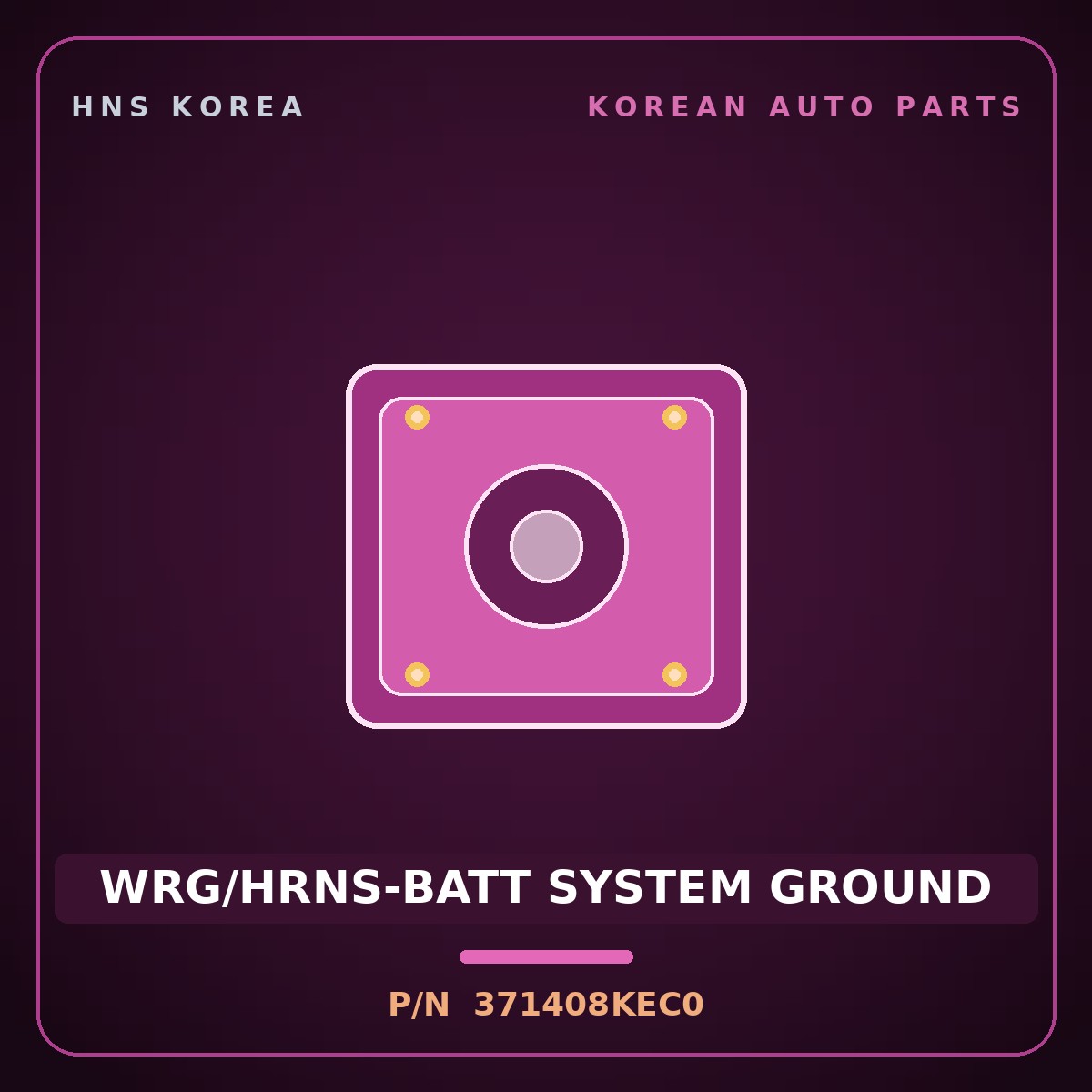 Genuine Mobis WRG/HRNS-BATT SYSTEM GROUND 371408KEC0 for Elec City 2008 HNS Parts Korea