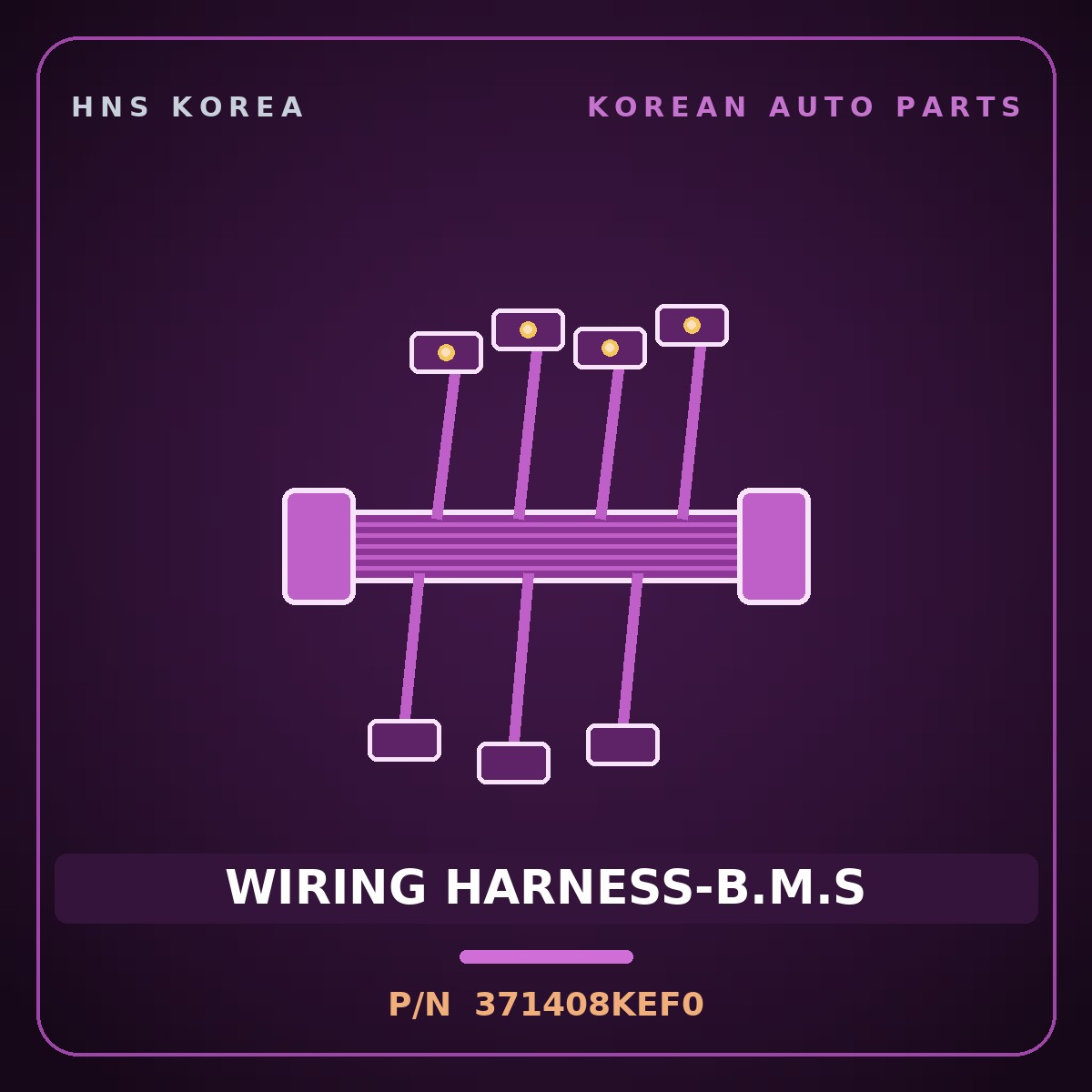 Genuine Mobis WIRING HARNESS-B.M.S 371408KEF0 for Elec City 2008 HNS Parts Korea