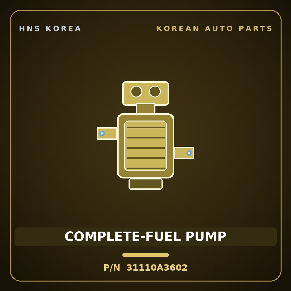 Genuine Mobis COMPLETE-FUEL PUMP 31110A3602 for Ray 2023 HNS Parts Korea