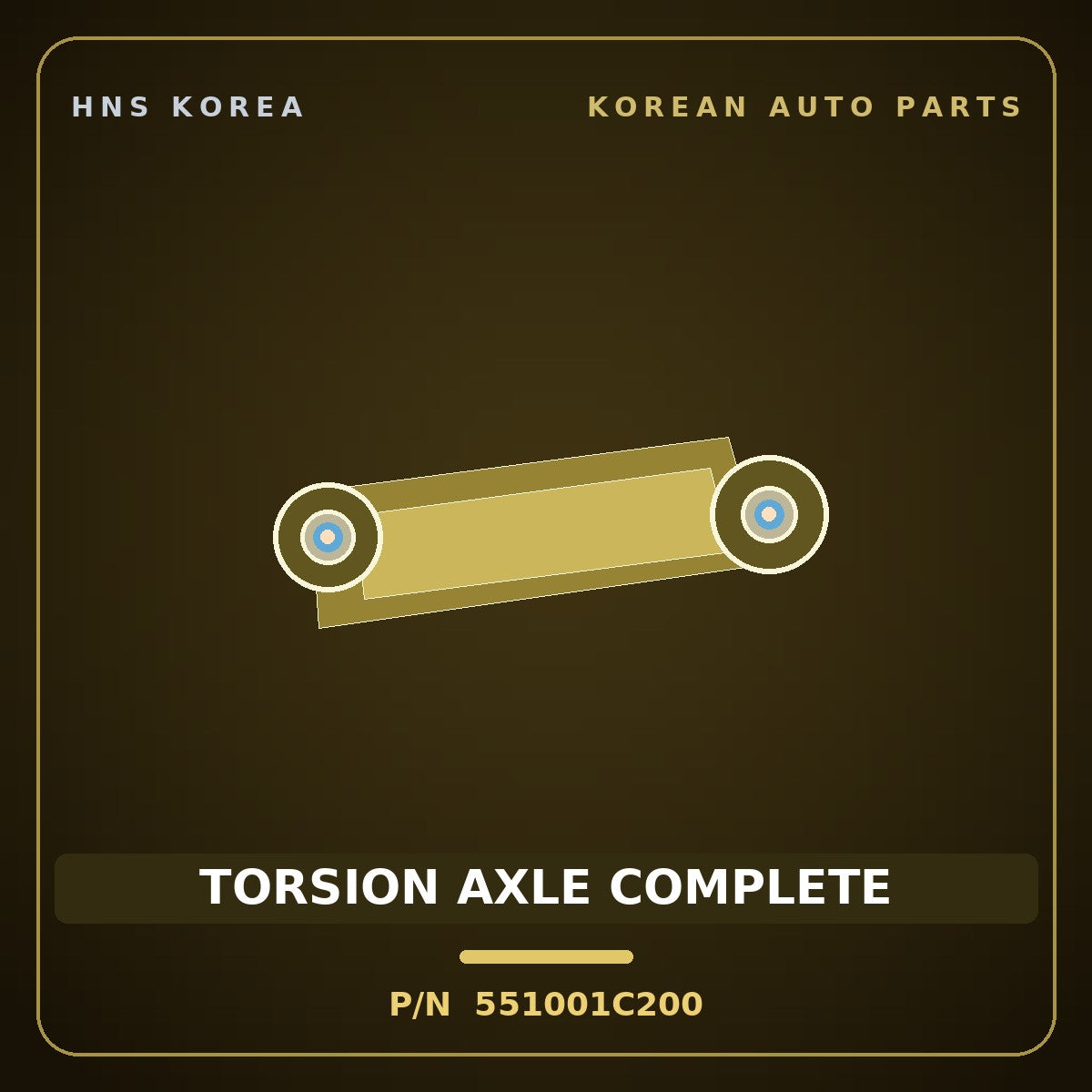 Genuine Mobis TORSION AXLE COMPLETE 551001C200 for Click 2006 HNS Parts Korea