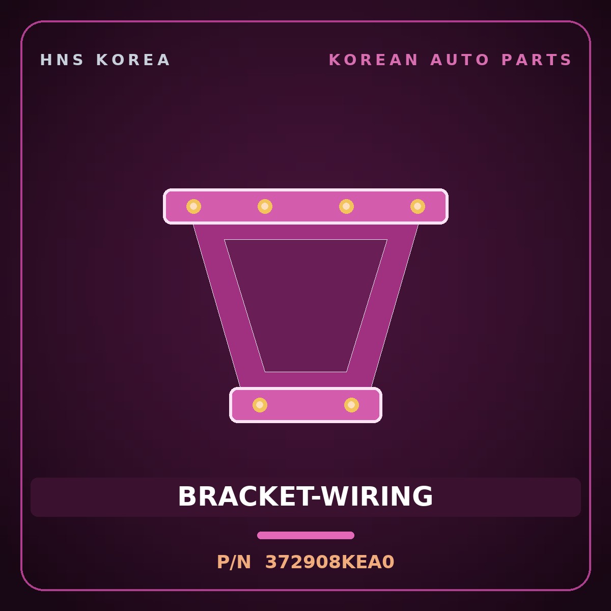 Genuine Mobis BRACKET-WIRING 372908KEA0 for Elec City 2008 HNS Parts Korea