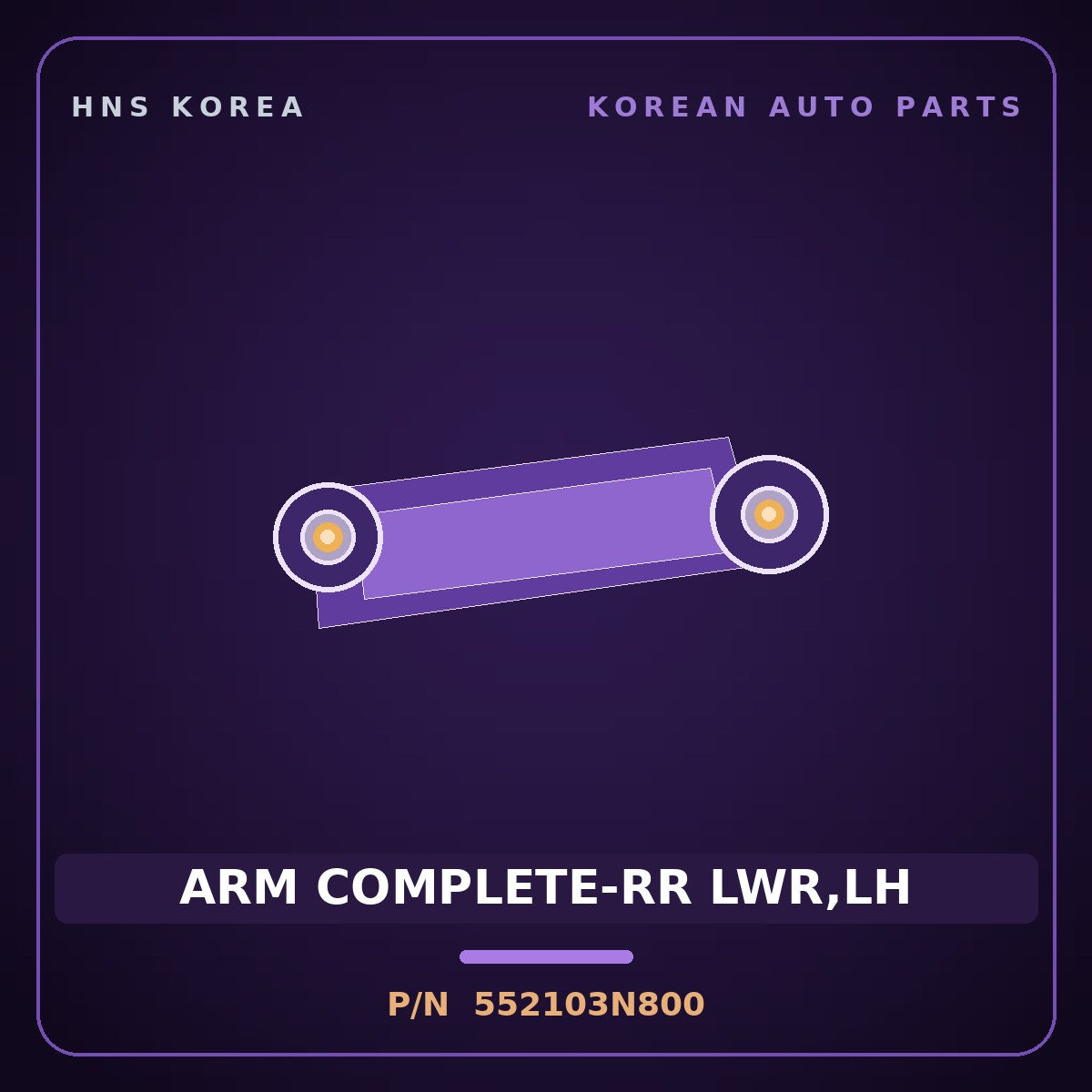 Genuine Mobis ARM COMPLETE-RR LWR,LH 552103N800 for Equus 2013 HNS Parts Korea