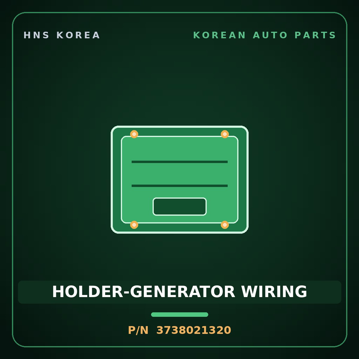 Genuine Mobis HOLDER-GENERATOR WIRING 3738021320 for Dynasty 1992 HNS Parts Korea