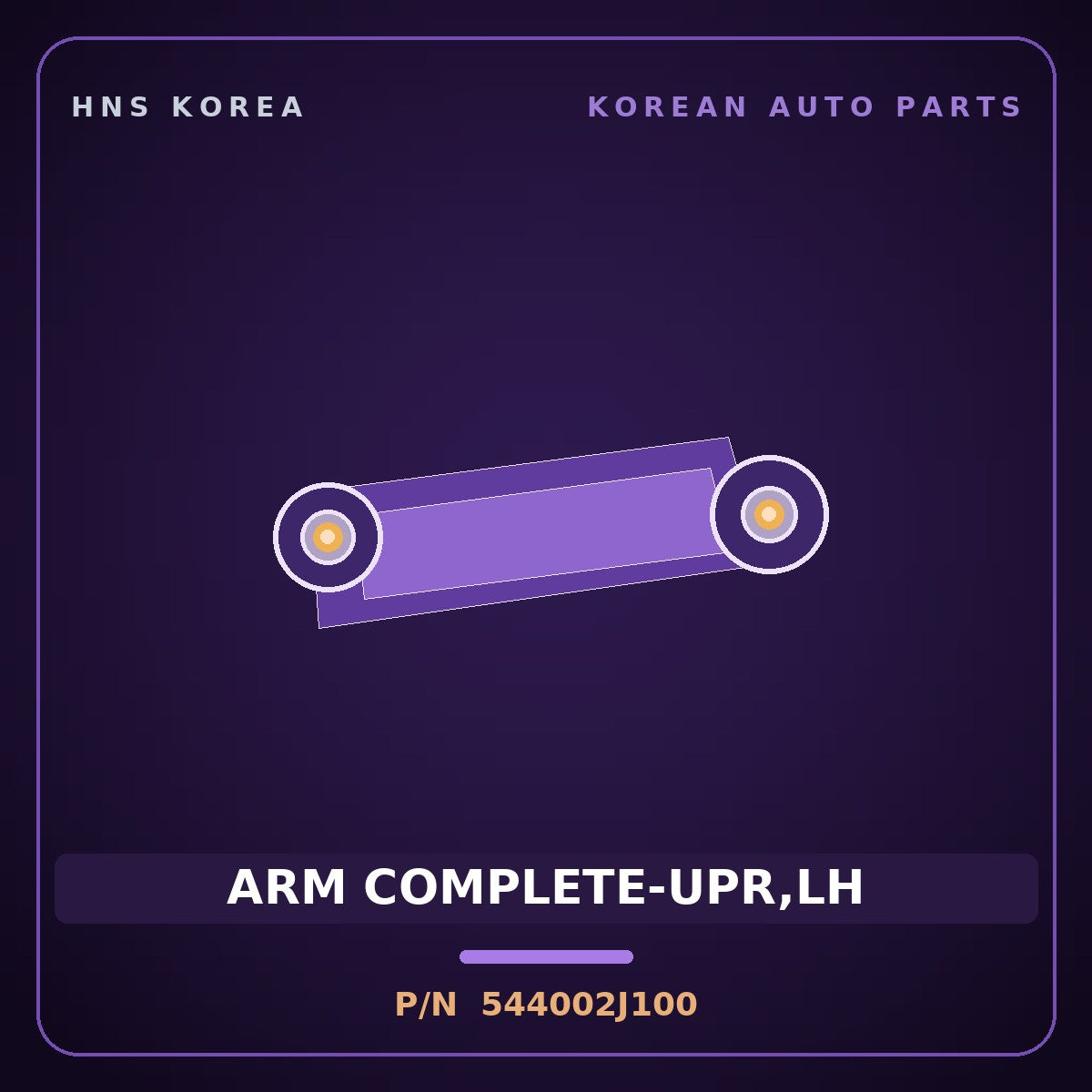 Genuine Mobis ARM COMPLETE-UPR,LH 544002J100 for Mohave 2007 HNS Parts Korea