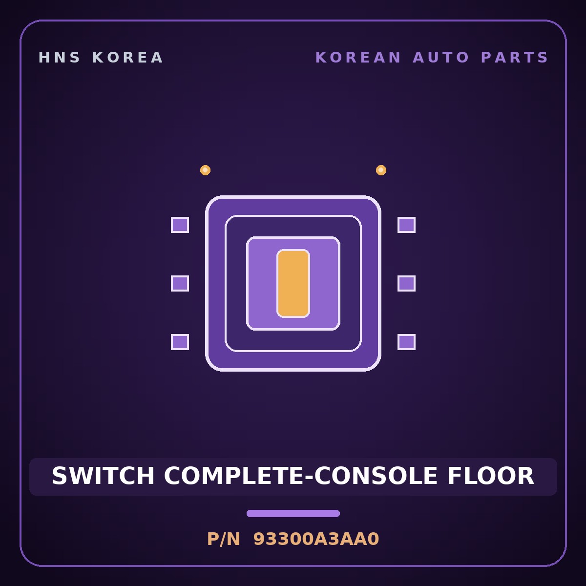 Genuine Mobis SWITCH COMPLETE-CONSOLE FLOOR 93300A3AA0 for Ray 2023 HNS Parts Korea