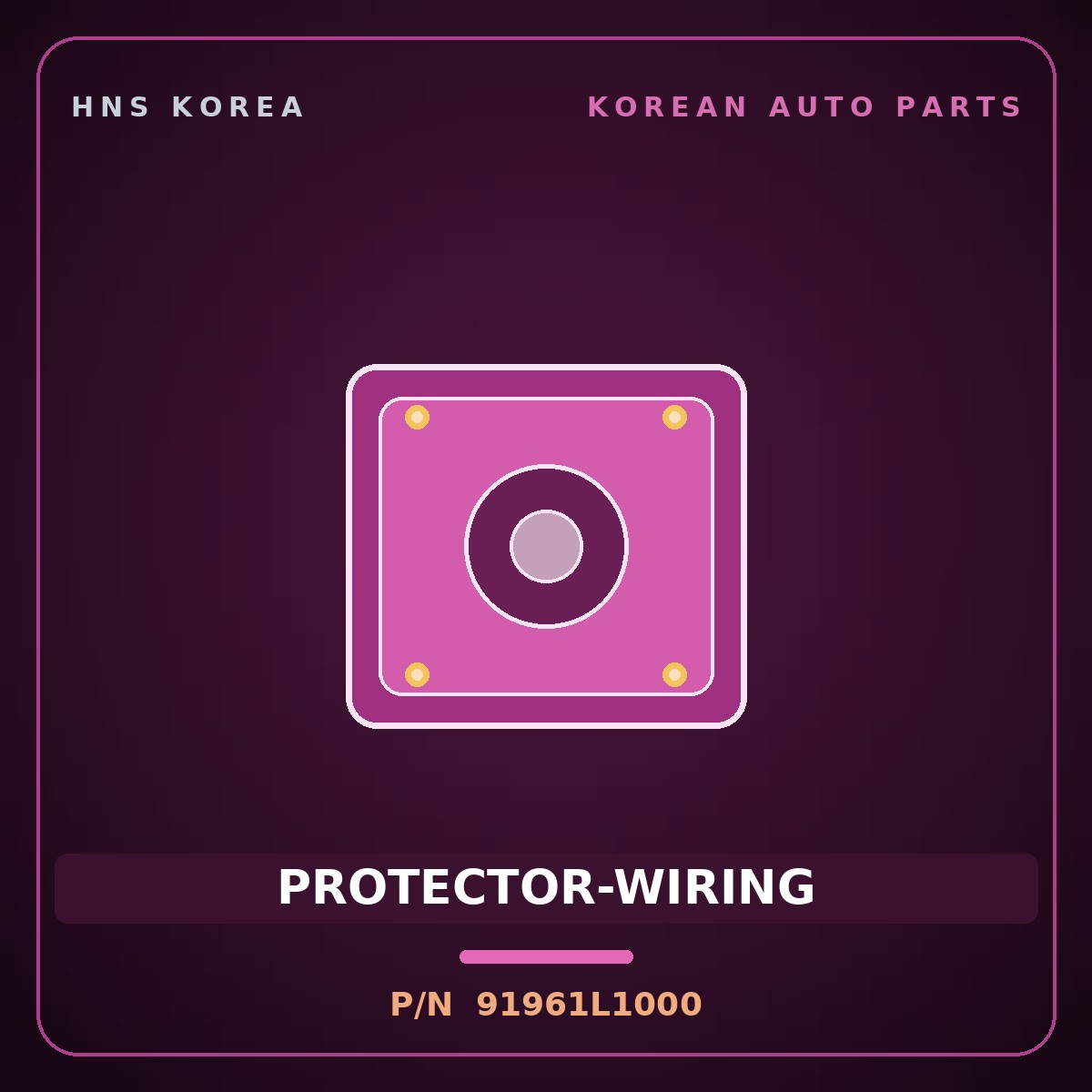 Genuine Mobis PROTECTOR-WIRING 91961L1000 for Sonata 2019 HNS Parts Korea