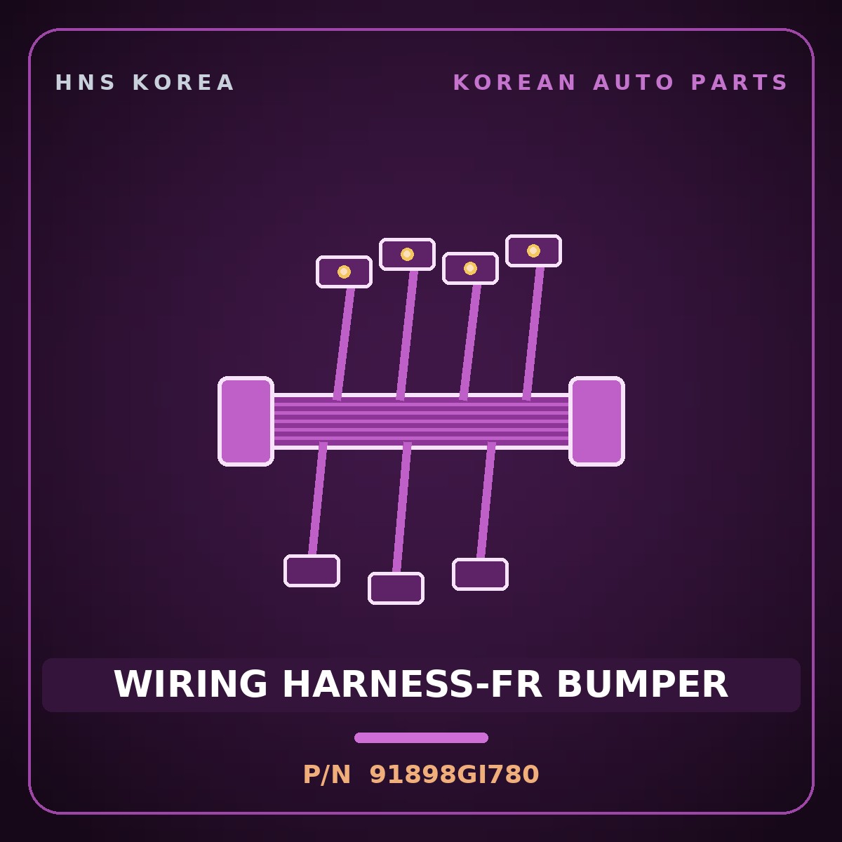 Genuine Mobis WIRING HARNESS-FR BUMPER 91898GI780 for Ioniq 5 2024 HNS Parts Korea